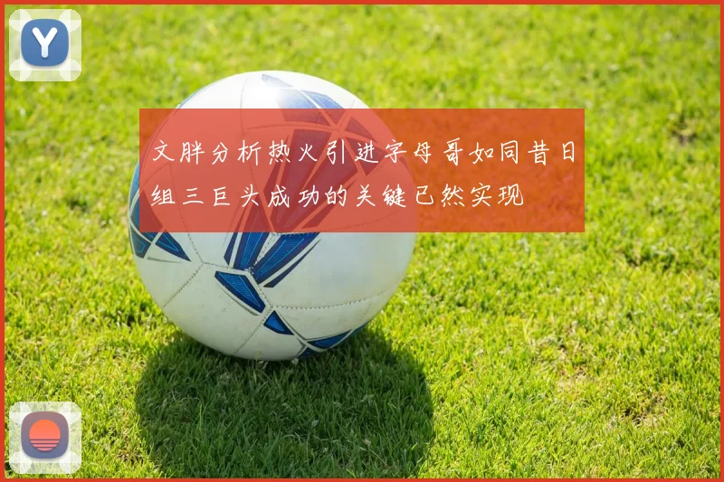 文胖分析热火引进字母哥如同昔日组三巨头成功的关键已然实现